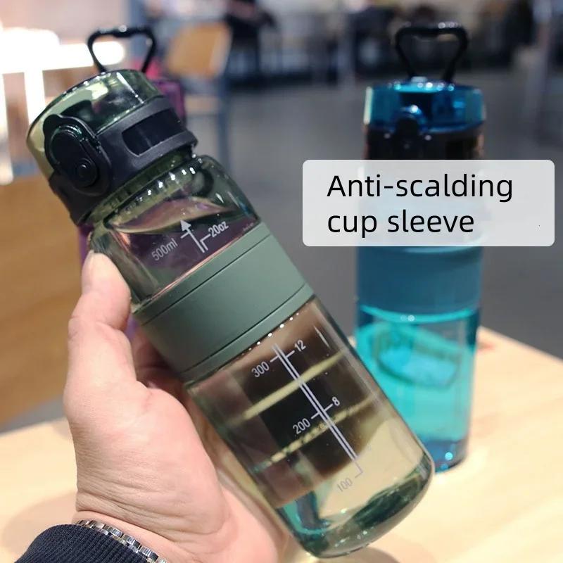 500ML Portable Sport Water Cup Exercise Water Container Large Capacity Student Mug Outdoor Travel Sport Drink Water Bottle