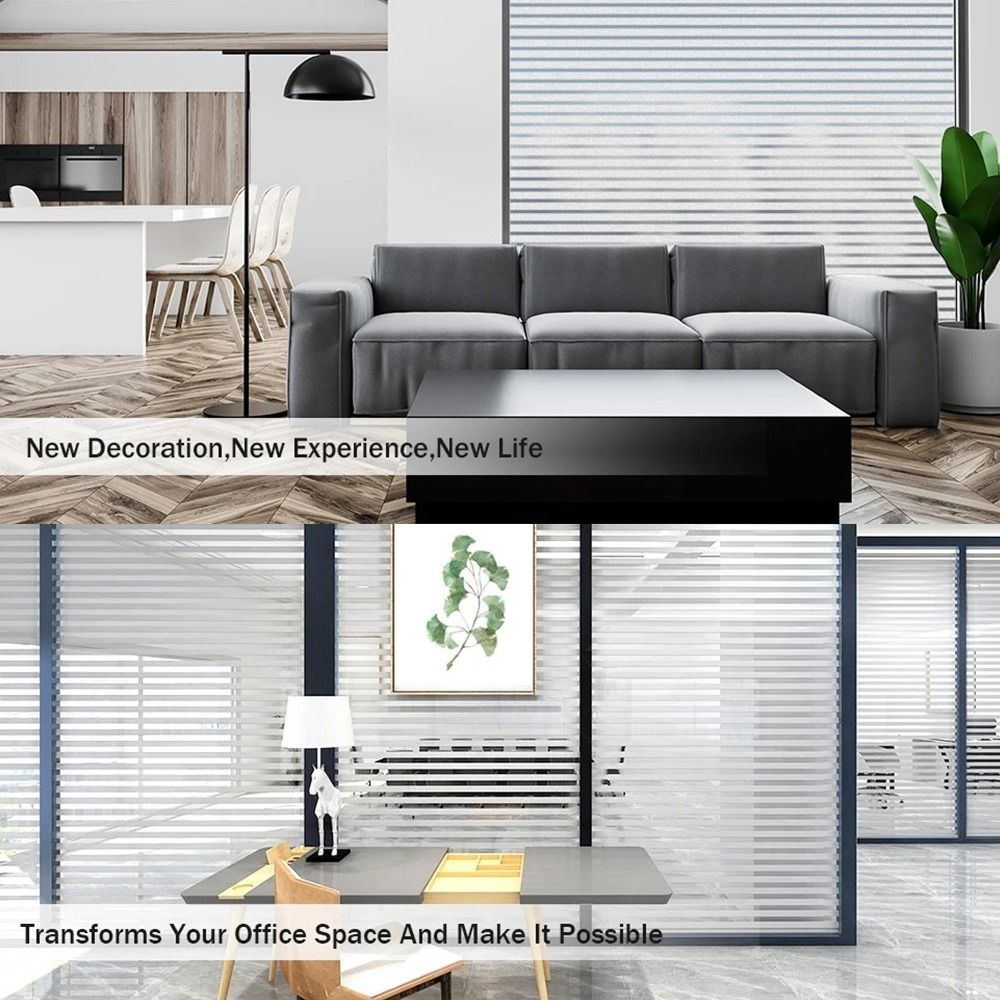 Removable Window Privacy Film Static Cling Window Stickers Frosted Glass Stickers  Glass Windows
