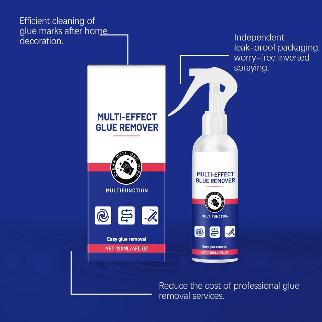 Glue Remover, Multi-scene Cleaning, Fast Glue Removal,Decomposes Stubborn Sticker Residue, Suitable For Metal, Glass And Plastic(120ml)