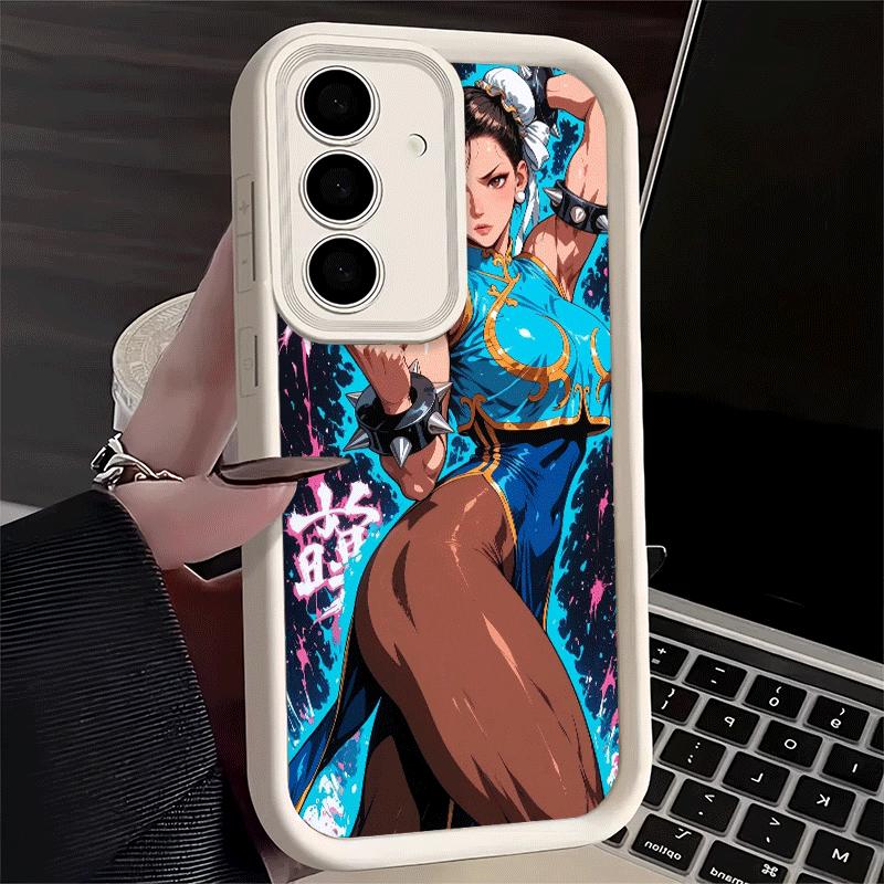 Phone Case for Samsung Galaxy S26 S25 Ultra S24 FE ChunLi S-Street F-FighterS Shell S23 Plus S22 + S21 S20 5G Soft Silicone Fund