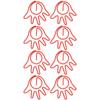 100Pcs Paper Clip Metal Hand Shaped Design Rustproof Paperclip Decoration for   School