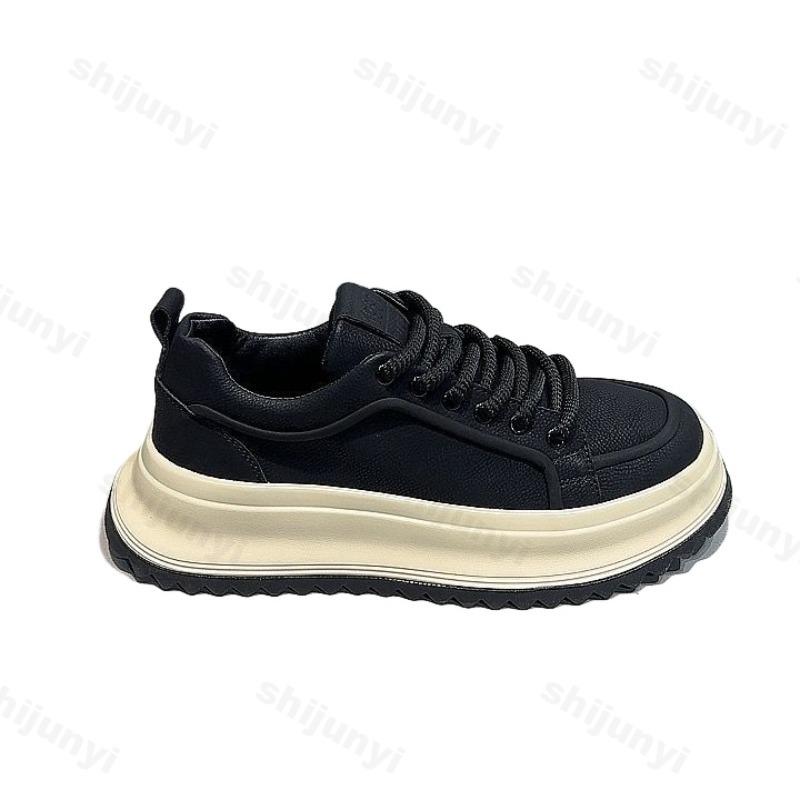 Herren Freizeit Plateau Schuhe Frühling Neue Mode Komfort Runde Spitze Weiche Sohle Klobige Sneaker Outdoor Trendig Vielseitige Sportschuhe