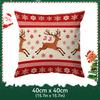 Plaid Christmas Deer Pillowcase Printed Polyester 40/45/50Cm Throw Pillowcover Decorative Sofa Cushion Pillowslip Home Decor