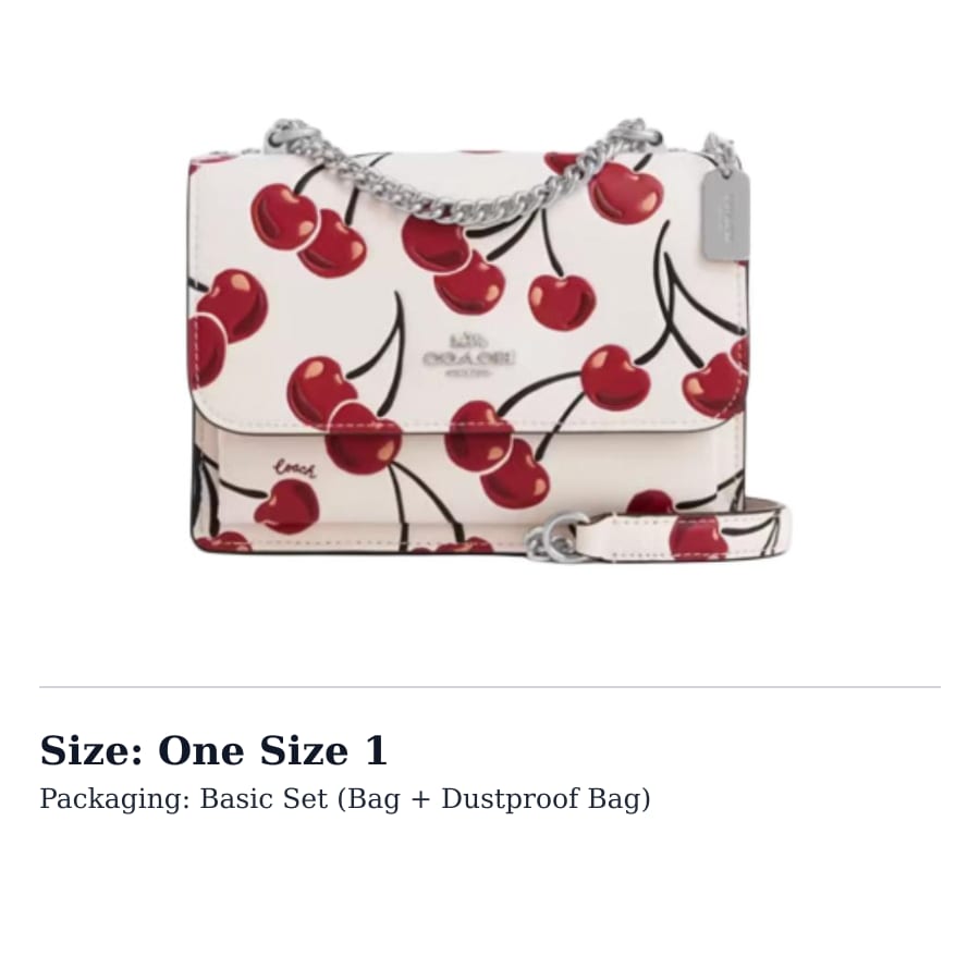 Coach Cow Leather Shoulder Bag Small Women's White CY717-SVCAH