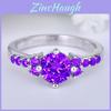 Dazzling Purple Gem Engagement Ring For Couples Fashionable And Durable