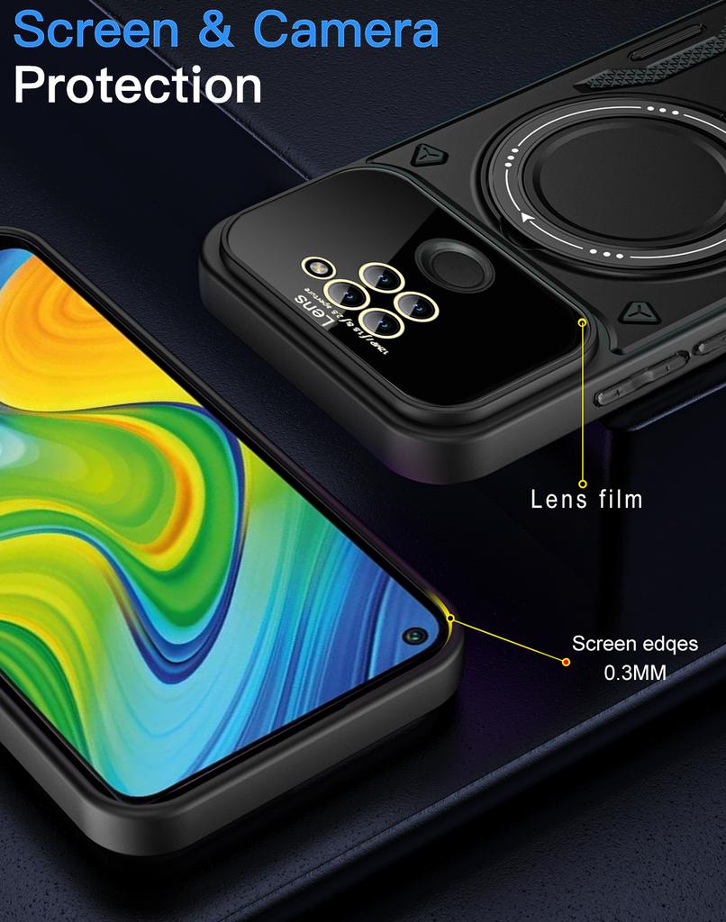 For Xiaomi Redmi Note 9 Case Magsafe Stand Ring Magnetic Ring Holder Protection Cover For Redmi Note9 Kickstand Cases