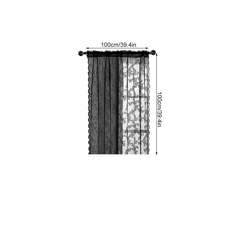 1PC Semi-Shading Elegant Gauze Curtain French Style Curtain Home Decoration Lace Material Exquisite 100x100/140/200cm  150x180cm