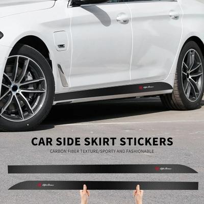 2Pc Car Door Side Stripes Skirt Sticker Body Vinyl Decal For Giulia Giulietta 156 159 147 Mito Stelvio Sportiva GT