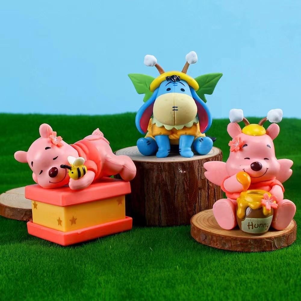 Bear Pooh Piglet Tigger Eeyore Honey Cake Character Food Series Ornament Model