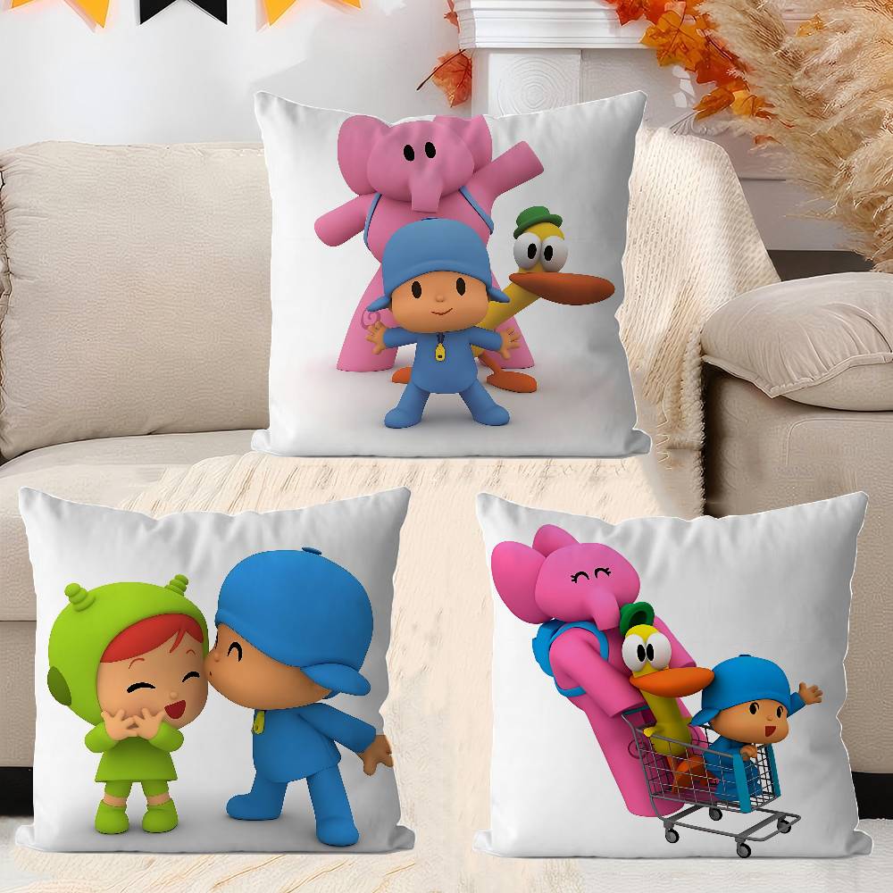 P-Pocoyo Cartoon Pillowcase Toon Gift Cushion Cover Bedroom Home Sofa Chair Seat Decor Pillow Case