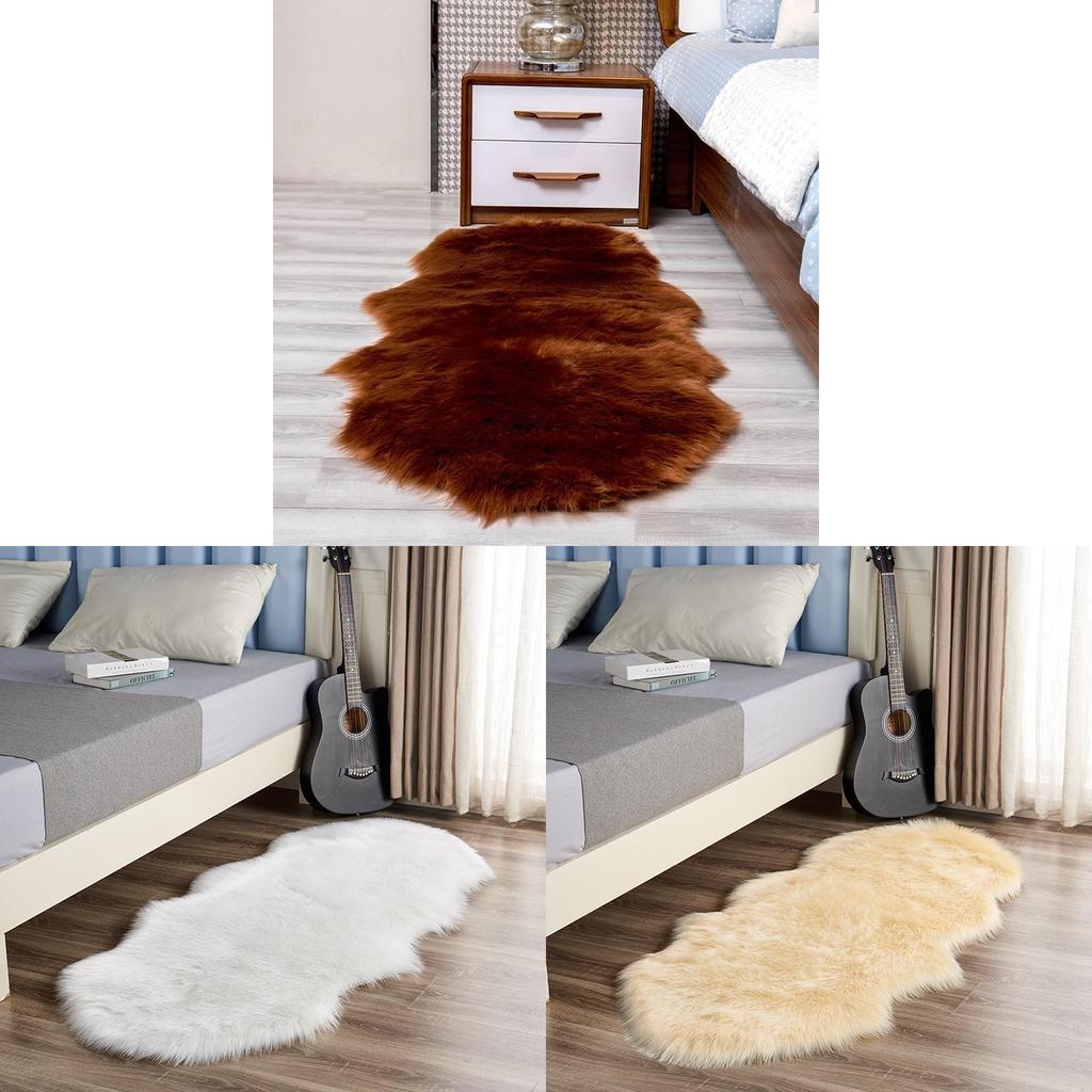 Polyester Plush Area Rug For Bedroom Living Room Non Slip Modern Home Decor