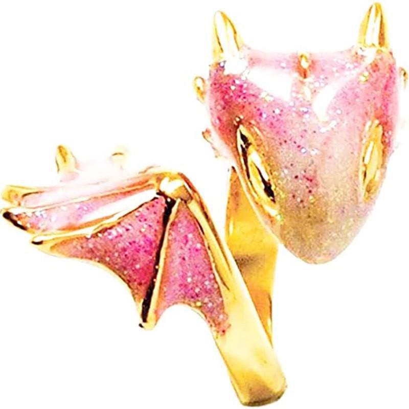 New European & American Style: Silver Toothless Dragon Adjustable Couple Ring