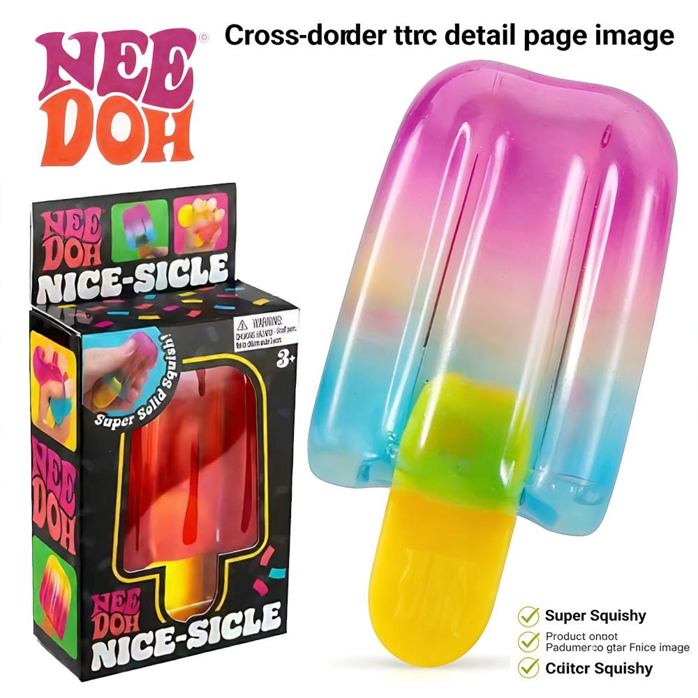 Realistic Schylling Needoh Nice Cube Sensorial Nice-Sicle Cubo Anti-Estresse E Anti-Ansiedade Para Foco E Alívio Da Tdah