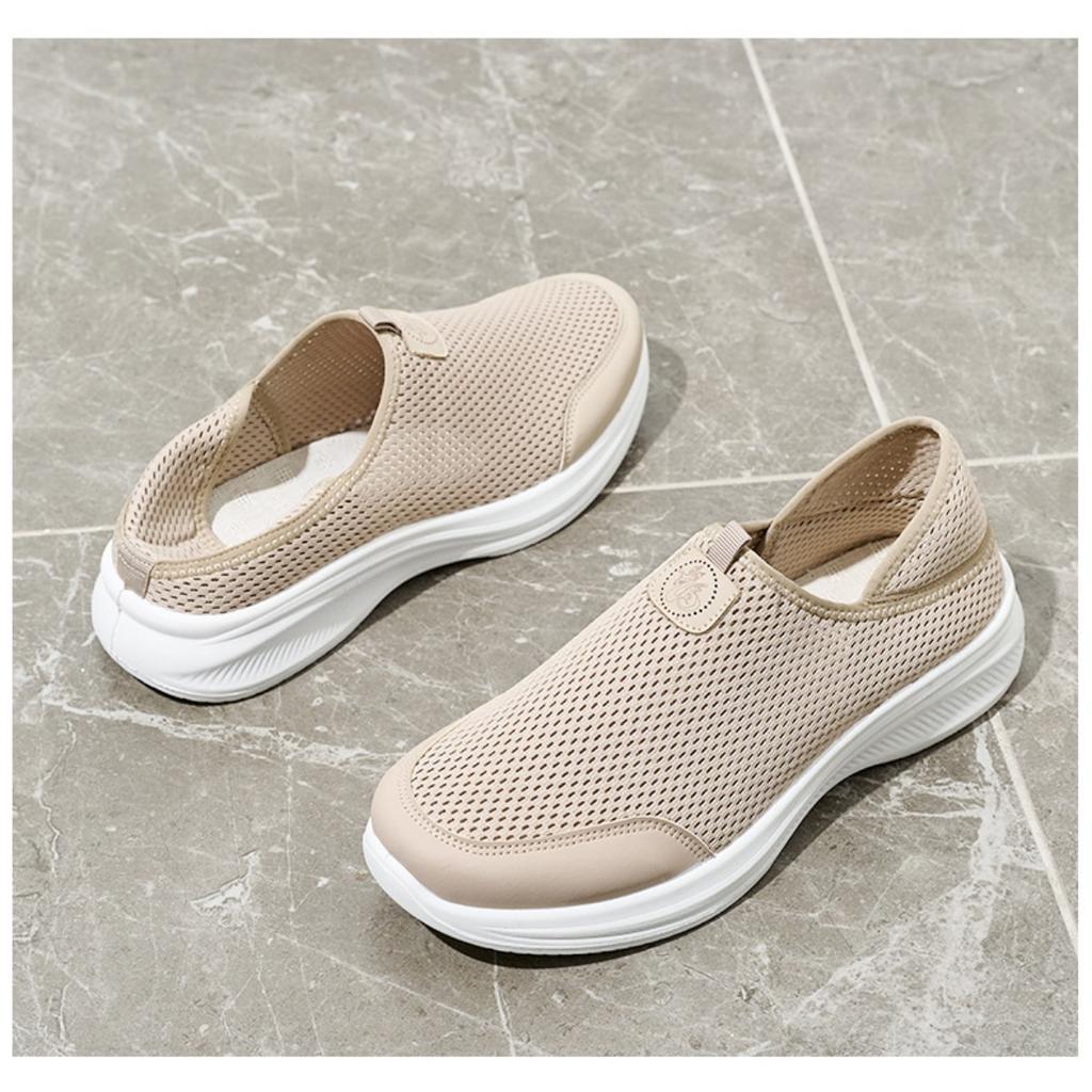 Spring and Summer New Women's Shoes, Mosquito Repellent Mesh Breathable Comfortable Soft Soled Men's Shoes, Wear Lightweight Casual Flyknit Shoes