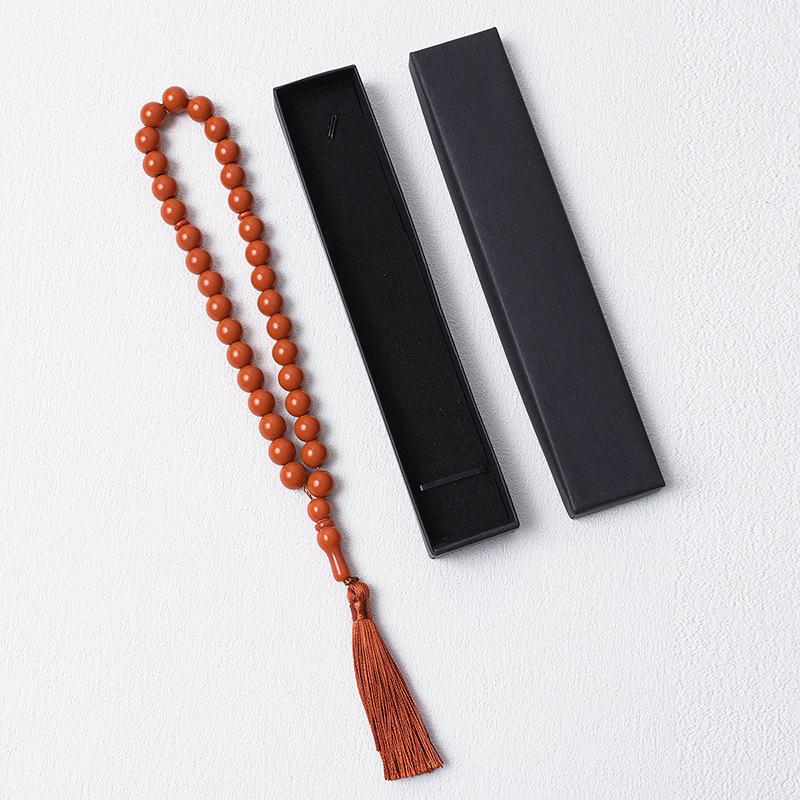 High-End 12mm Xi Yin Style Muslim Rosary Bracelet with 33 Beads and Gift Box