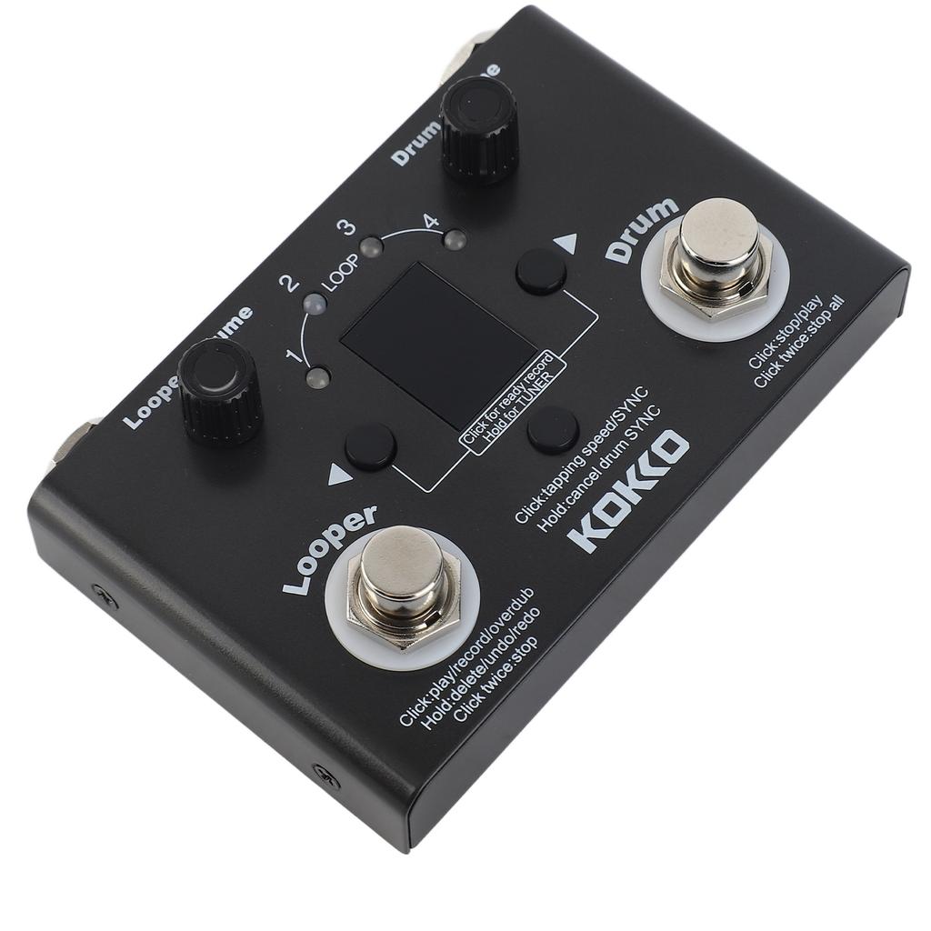 Multifunctional Drum Looper Effect Pedal Tuner BT Page Turner Phrase Loop Recording Drum Machine Effect Compact Pedal