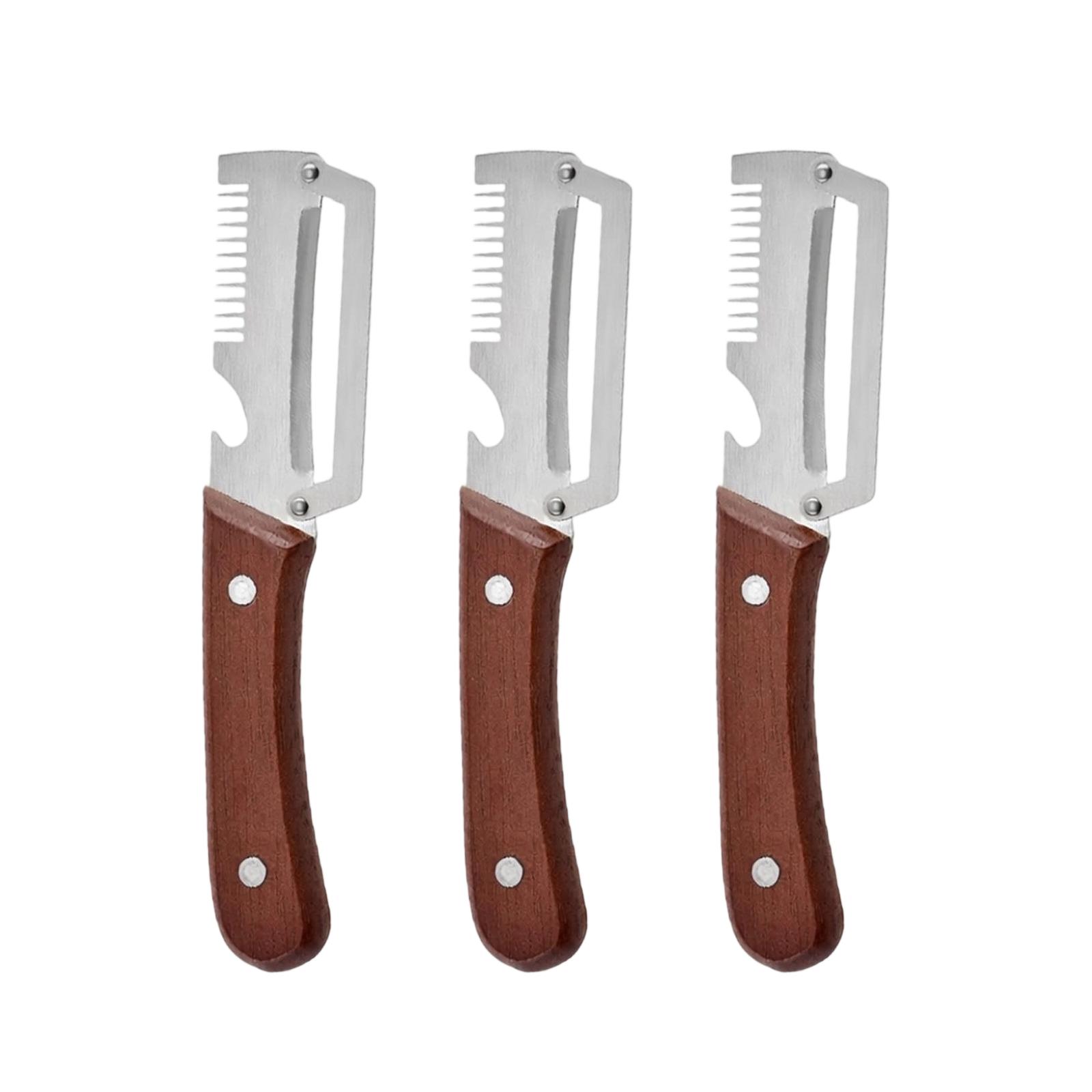 

3 Piece Peeler Set with Plastic Handle Suitable for Various Fruits and Vegetables Ergonomic Design for Home Kitchen Use One Size