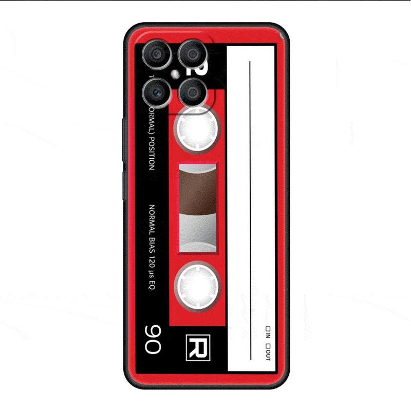 Mixtape Vintage Magnetic Tape Cassette Audio Case For Honor X8 X8a 90 X9a 8X 70 50 20 Magic5 Pro 9X P60 P50 Soft Phone Funda