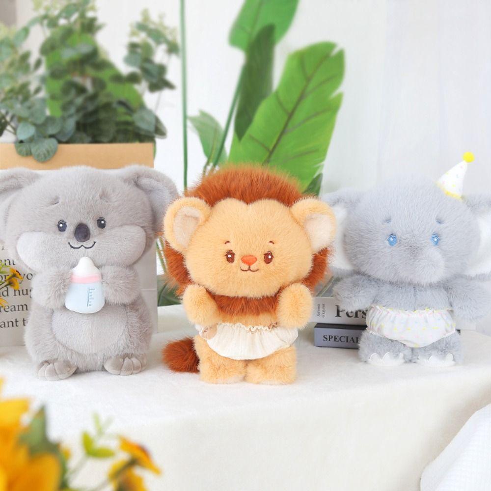 Fluffy Soft Elephant Lion Plush Toy Interactive Soothing Hug Pillow  Birthday Parties