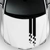 Car Hood Cover Sticker Self-adhesive Detachable Simple Plaid Decals Universal Style Modified