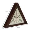Orologio da Parete Triangolare 30 Cm, Decorativo da Parete con Cornice in Legno Marrone, Stanza, Soggiorno, Studi, Uffici, Arredamento Casa Miglior Articolo per Regalo