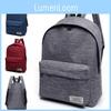 Korean Style Canvas Backpack With Arc Shoulder Straps And Theft Protection