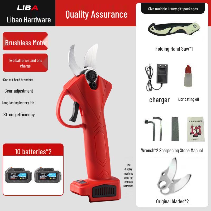 Cordless Electric Pruning Shears with Lithium Battery for Outdoor Garden and Fruit Tree Branches