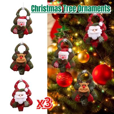 Feliz Navidad Adornos Colgantes Encantadora Muñeca de Felpa Papá Noel Muñeco de Nieve Colgante Árbol de Navidad Decoración DIY Año Nuevo