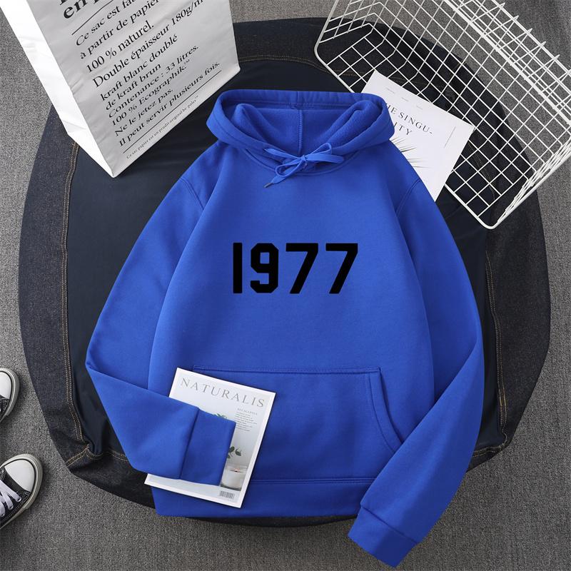1977 New Men's and Women's Warm Fashion Hoodie Hip Hop Street Brand High Quality Hot Selling Men's and Women's Sports Hoodie