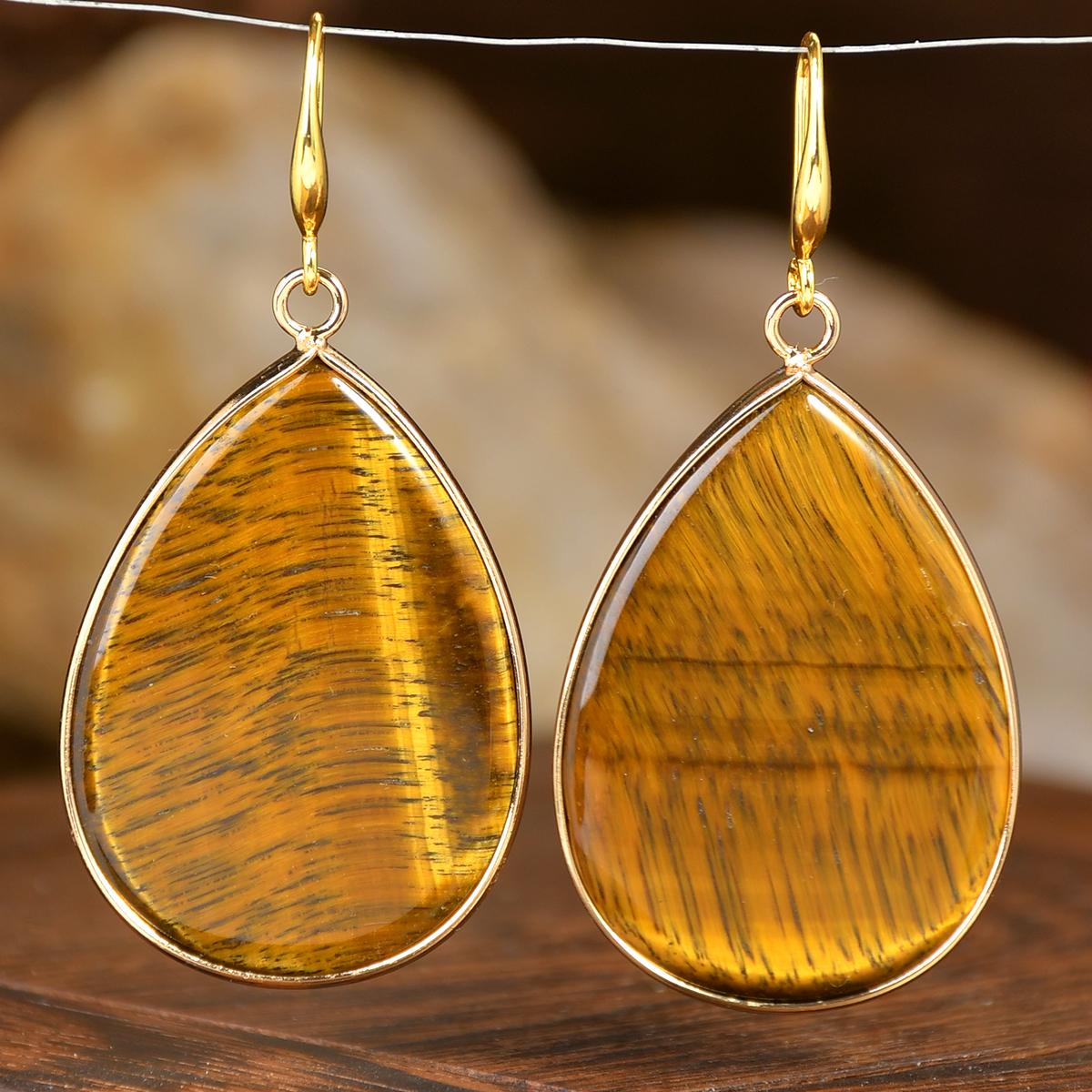 

Серьги-подвески из натурального камня в форме капли воды, богемные, женские, изящные, модные, для банкета, вечеринки, праздника, ручной работы, с цирконом