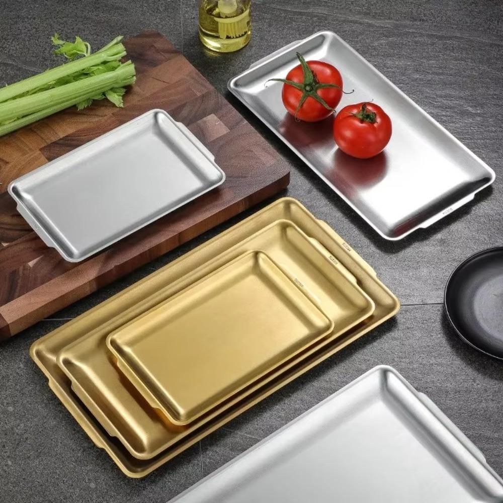 Rectangular Roasting Pan Thickened Fruit Vegetable Plate Durable Flat Dish  Bread Pastry