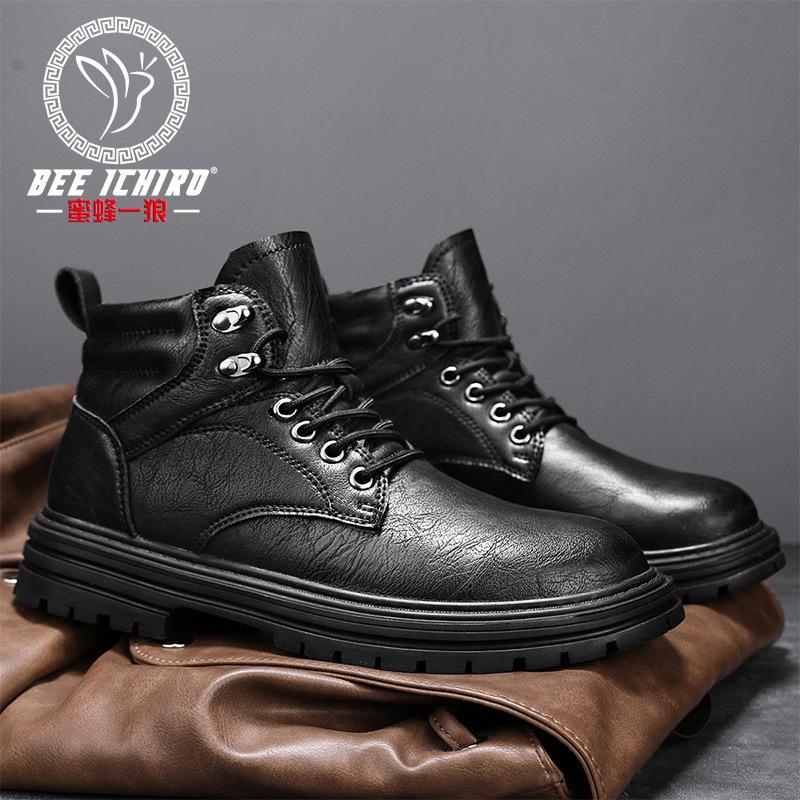 

Mid-help tooling Martin boots men s shoes autumn and winter high-top casual shoes new trend 38