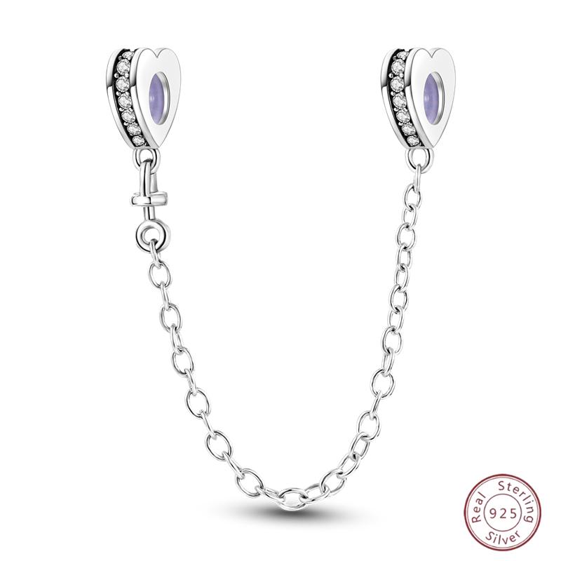 Copper Safety Chain Rainbow Flower Inlaid Zirconia Beads Suitable For Original Bracelet Bracelet Diy Jewelry