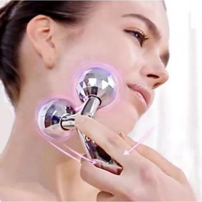 Luxurious 3d Roller 360 Rotate Silver Face And Body Sculpting Tool With Premium Quality
