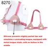 QKKQ PU Leather Silicone Red Lips Bra Realistic Labia Underwear Chest Pleasure Breast Bondage Chest Bodice For Couple FlirtingGood product