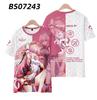 Genshin Impact Kuki Shinobu T-shirt men's and women's cosplay clothes 3D printed top