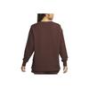 Nike Sportswear Modern Fleece Solid Logo Embroidered Crewneck Loose Sweatshirt Women sweatshirt Dark-Brown DV7802-227