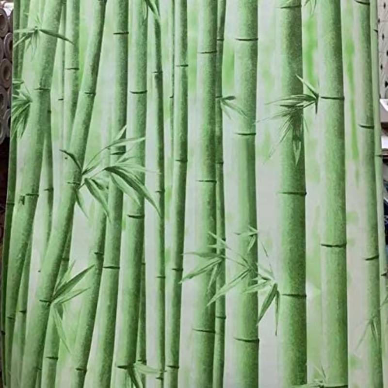 Bamboo Self-Adhesive Wallpaper Liner Paper Removable Green Peel and Stick Wallcoverings Waterproof Wall Stickers for Home Decor