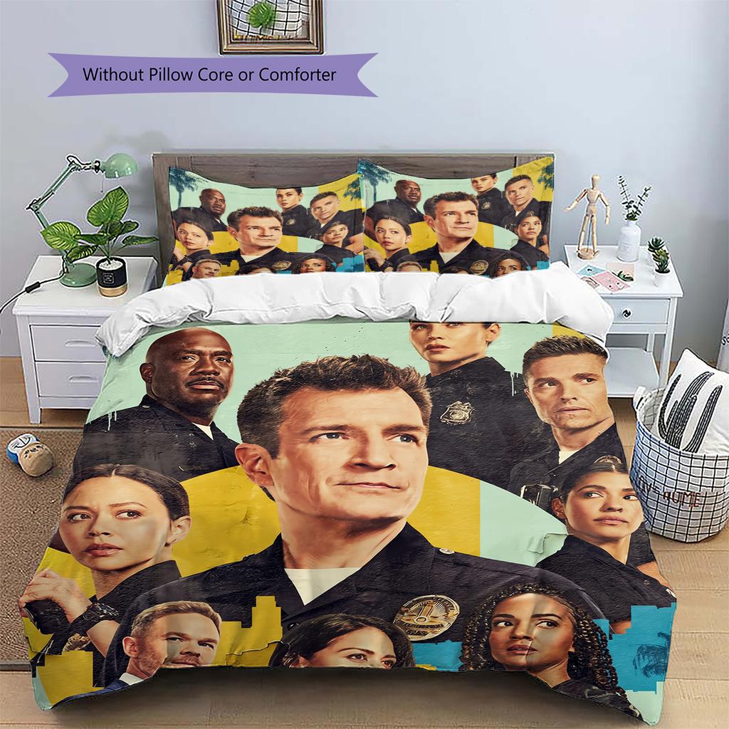 Biancheria da letto con motivo 'The Rookie' Decorazione per la casa Regalo di compleanno (1 * copripiumino + 2 * federa, senza nucleo)