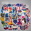 100pcs America Usa Flag Trump Stickers Laptop Bike Cars Waterproof Skateboard