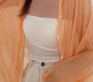 Douyin Live Broadcast Pearlescent Sunscreen Shirt Top Women's 1116 Summer Thin See-through Chiffon Sunscreen Shirt Jacket
