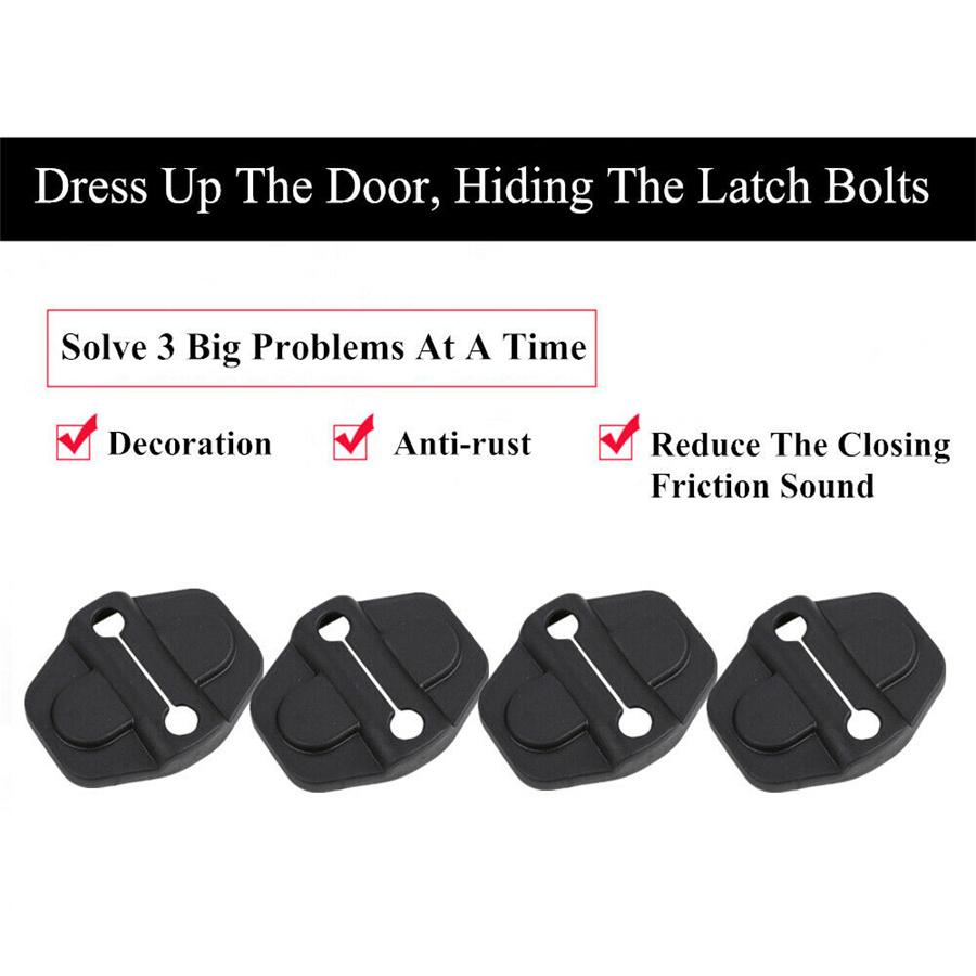Door Lock Cover Screw Protector Trim For Jeep Wrangler JL JT Willys 2018-2021