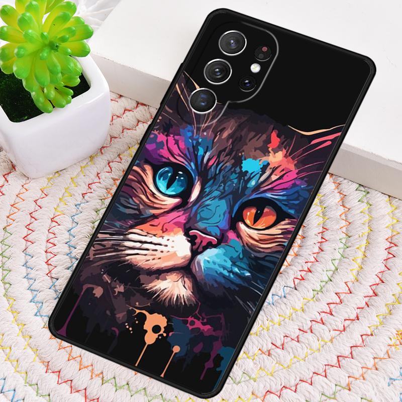 Creative Cute Pet Cat Animal Phone Case for Samsung Galaxy Note 10 Pro S26 Ultra S23 S24 FE S25 S21 S22 PLUS Shockproof Cove