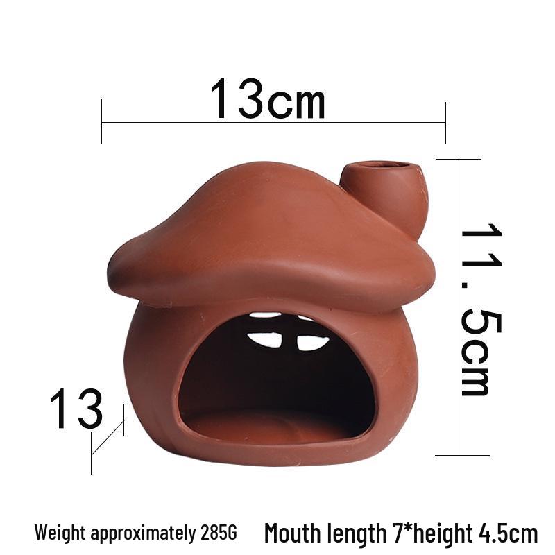 Mushroom House Ceramic Aroma Burner & Candle Holder for Palo Santo and Sage