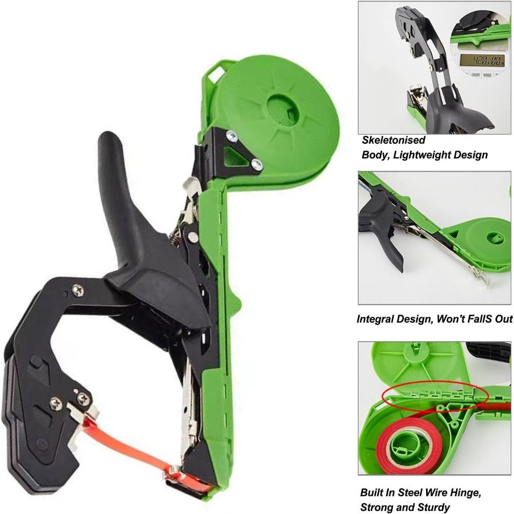 Fast Plant Tying Machine Green Tapener Tying Tool Durable Plant Tying Tool