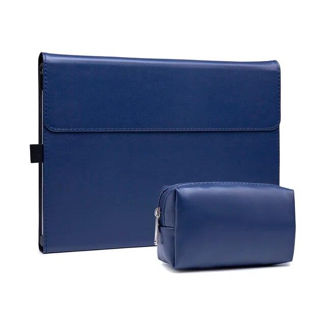 Couro do plutônio caso do portátil para microsoft surface pro 8 capa tablet suporte dobrável para superfície pro go 2 3 x pro 4 5 6 7 manga