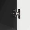 Bathroom Furniture Set with Door 3 Pcs Black Plywood and Metal