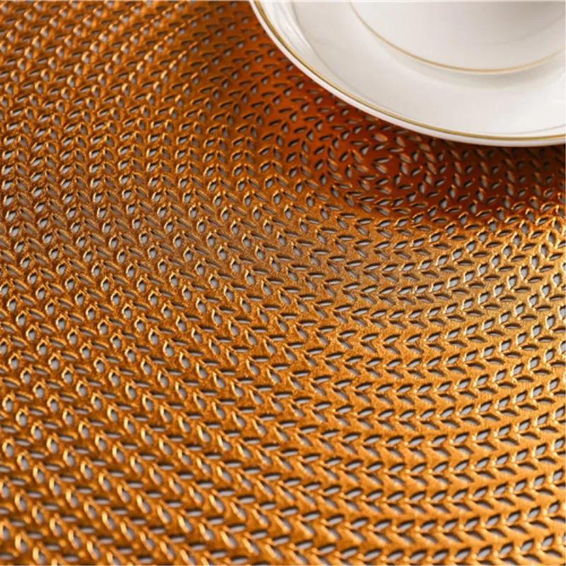 38CM Round PVC Placemat Kitchen Dining Table Mats Steak Pad Anti-scalding Insulation Pads INS Nordic Hotel Restaurant Home Decor