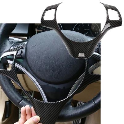 Panel Dekoracyjny Kierownicy Samochodowej Listwa Naklejka Włókno Węglowe Czarne dla BMW Serii 1 3 E87 E90 E92 E93 2006-2012