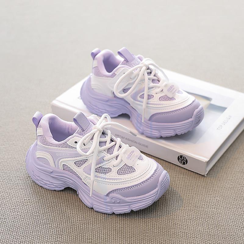 Children Running Shoes Air Mesh Breathable Girls Sneakers Handsome 2025 New Kids Sports Shoes Thick Soft Sole Fashion Trendy